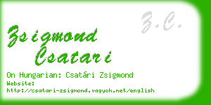 zsigmond csatari business card