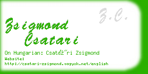 zsigmond csatari business card